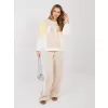 Dámská tepláková souprava RUE PARIS IT-KMPL-22210.95 BEIGE