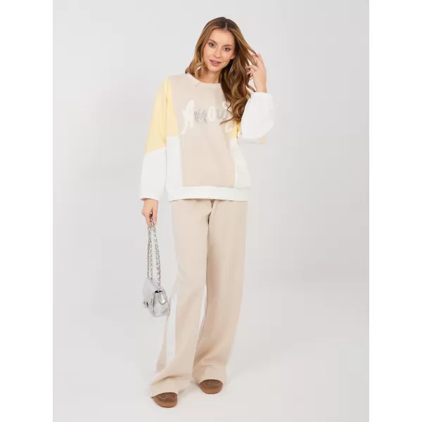  Dámská tepláková souprava RUE PARIS IT-KMPL-22210.95 BEIGE 