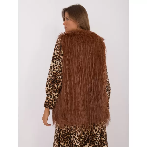  Dámská vesta WOOL FASHION ITALIA AT-KZ-2349-1.18 LIGHT BROWN 