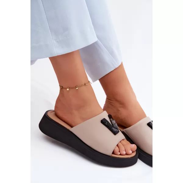  Dámské pantofle VINCEZA 66950 BEIGE 