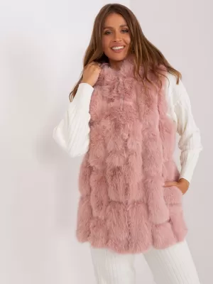 Dámská vesta WOOL FASHION ITALIA AT-KZ-2379.96P BRIGHT PINK