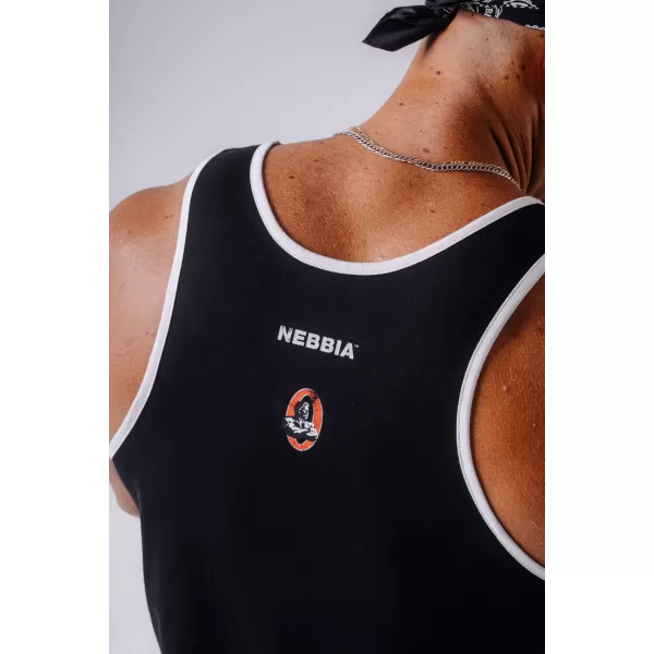  Pánské tílka NEBBIA OLYMPIA MUSCLE BACK STRINGER 948 BLACK 