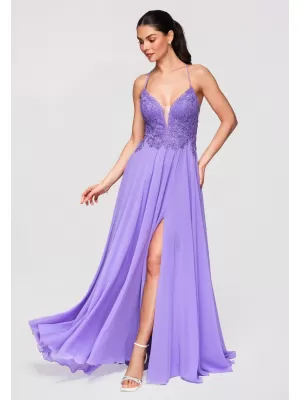 Dámské šaty LARICA LA-OM-DLR309 VIOLET