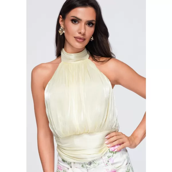  Dámská blůza OMBRE OW-TS-E0079 YELLOW 
