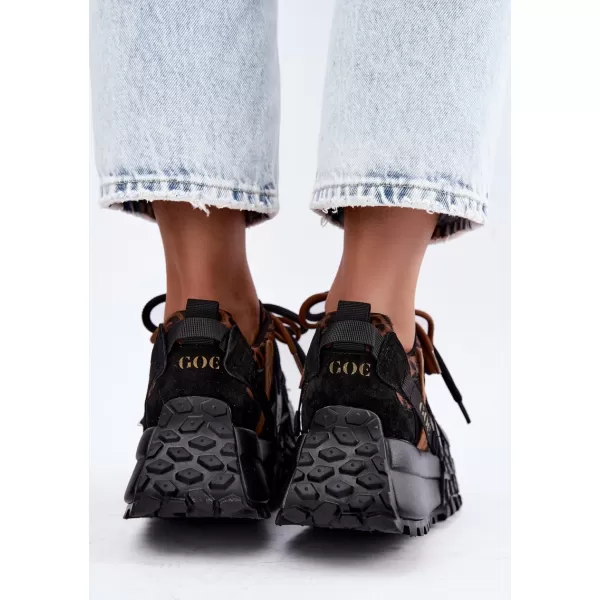  Dámské tenisky GOE UU2N4017 BLACK LEOPARD 