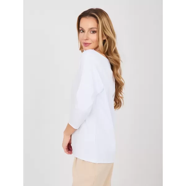  Dámská halenka RUE PARIS RV-BZ-A1187.36 WHITE 