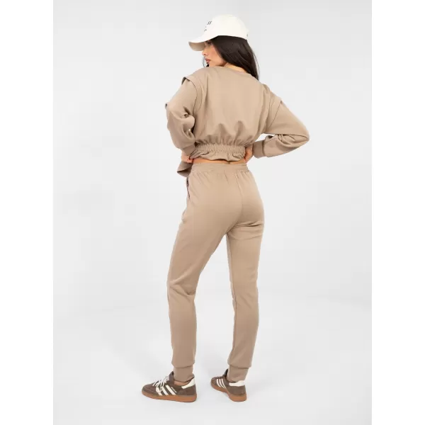  Dámský komplet RUE PARIS IT-KMPL-22239.03 DARK BEIGE 