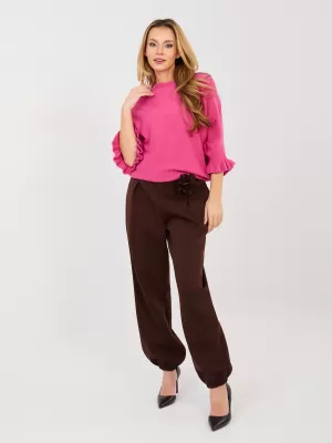 Dámské kalhoty ITALY MODA IT-SP-22197.61 DARK BROWN