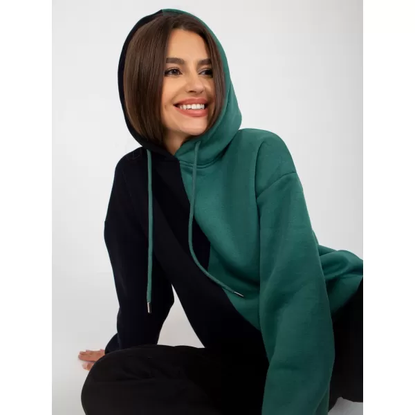  Dámská mikina RUE PARIS RV-BL-8233.32X BLACK AND GREEN 