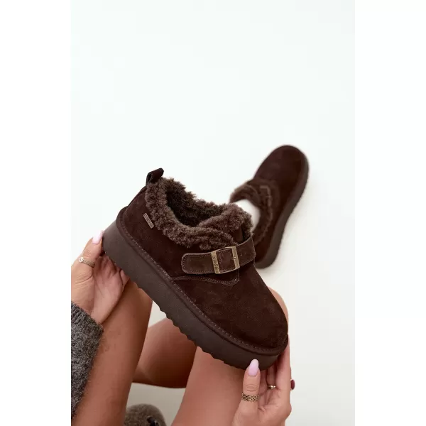 Dámské sněhule BIG STAR SHOES UU274319 BROWN/BEIGE 