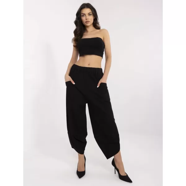  Dámské kalhoty RUE PARIS RV-DR-9719-1.22 BLACK 