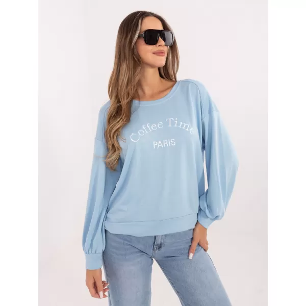 Dámská mikina RUE PARIS RV-BL-A1220.11 LIGHT BLUE 