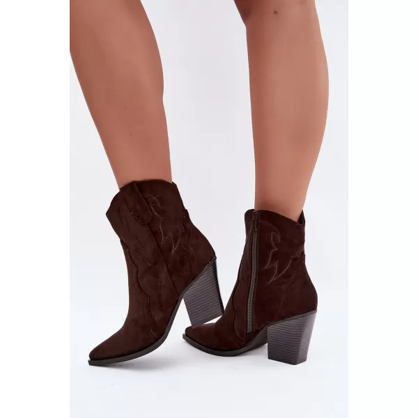  Dámské kozačky BOTO 2585A BROWN 