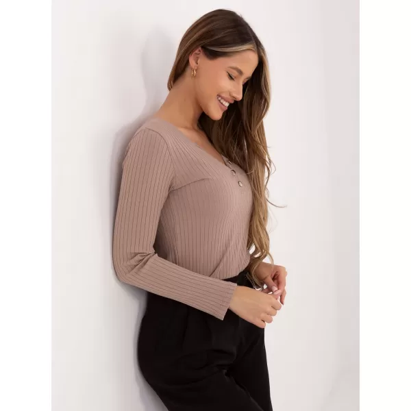  Dámská halenka RUE PARIS RV-BZ-A1045.99 DARK BEIGE 