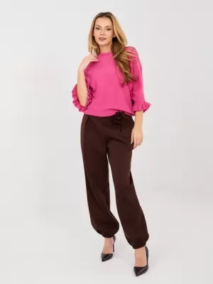 Dámské kalhoty ITALY MODA IT-SP-22197.61 DARK BROWN