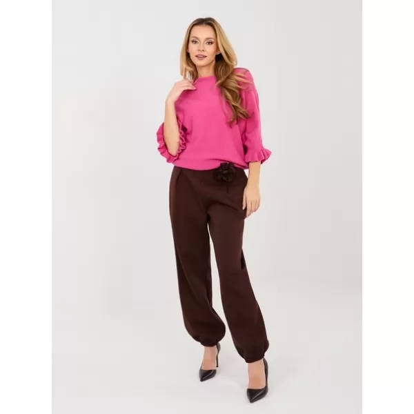  Dámské kalhoty ITALY MODA IT-SP-22197.61 DARK BROWN 