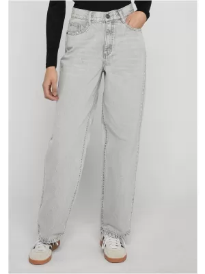 Dámské kalhoty URBAN CLASSICS TB4524 LIGHT SILVER GREY WASHED
