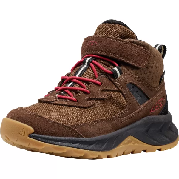  Dětské kotníkové boty KEEN HIGHTRAIL MID WP CHILDREN DARK EARTH/GARNET 