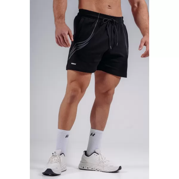  Oversized tréninkové šortky NEBBIA PRIMAL 876 BLACK 