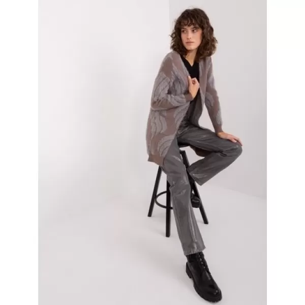  Dámský svetr WOOL FASHION ITALIA AT-SW-234501.00P DARK BROWN 