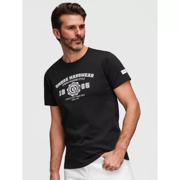  Pánské triko OMBRE OM-TSPT-0269 BLACK 
