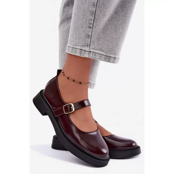  Dámské polobotky BOTO D-245 BURGUNDY 