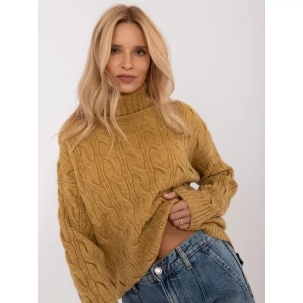  Dámský svetr WOOL FASHION ITALIA AT-SW-23445.00 OLIVE 
