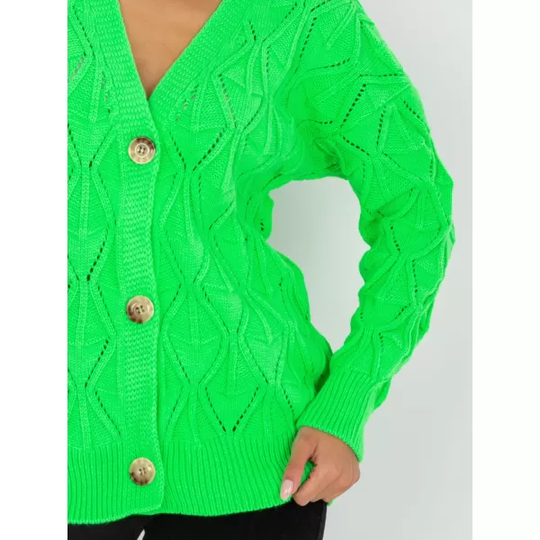  Dámský svetr RUE PARIS LC-SW-8035.06X FLUO GREEN 