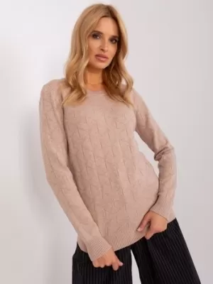 Dámský svetr WOOL FASHION ITALIA AT-SW-232901.25X DARK BEIGE