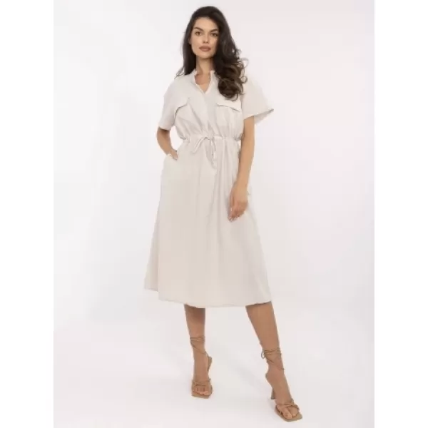  Dámské šaty ITALY MODA MI-SK-109898.68 BEIGE 