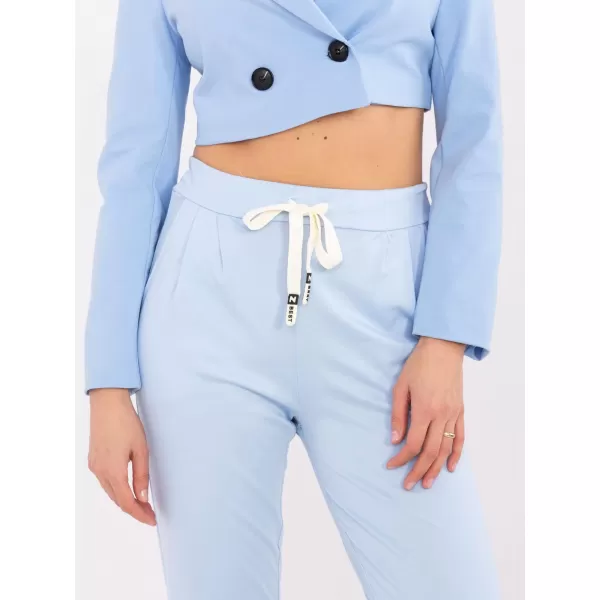  Dámské kalhoty ITALY MODA DHJ-SP-9283.83P LIGHT BLUE 