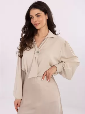 Dámská halenka FACTORY PRICE IT-BZ-28913.17 BEIGE