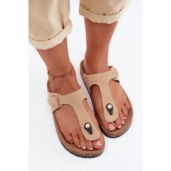  Dámské žabky BOTO 26SD21-101 BEIGE 