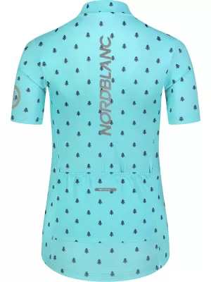 Dámský cyklo dres NORDBLANC TREES NBSLF8085 MODRÁ