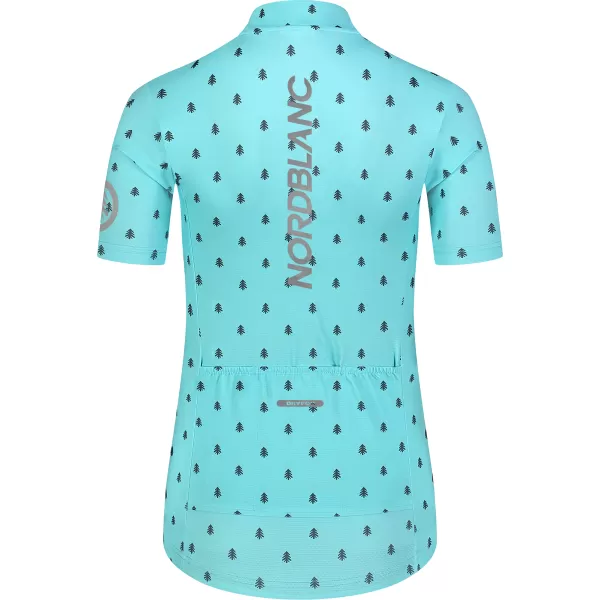  Dámský cyklo dres NORDBLANC TREES NBSLF8085 MODRÁ 
