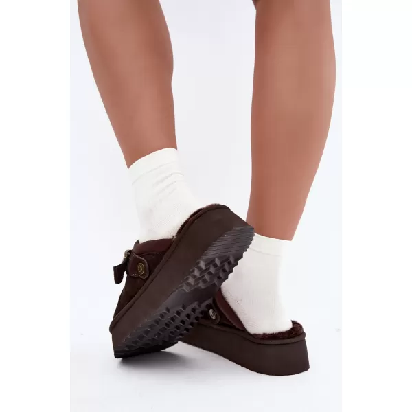  Dámské pantofle BIG STAR SHOES UU274697 BROWN/BEIGE 