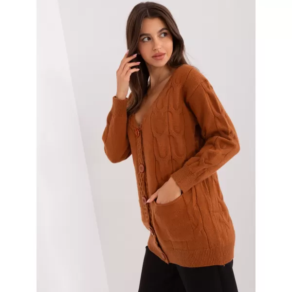  Dámský svetr WOOL FASHION ITALIA AT-SW-2241.36P DARK ORANGE 