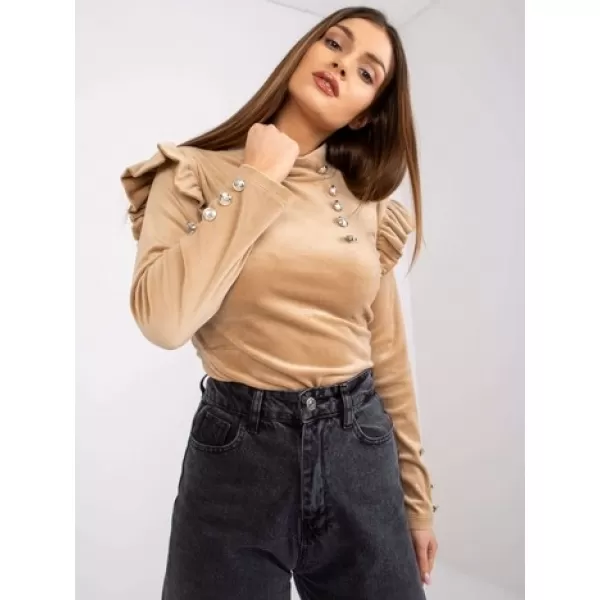  Dámská halenka ITALY MODA DHJ-BZ-6533A.44P CAMEL 