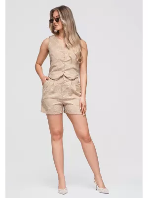 Dámské kraťasy OMBRE OW-ST-E0019 TAUPE