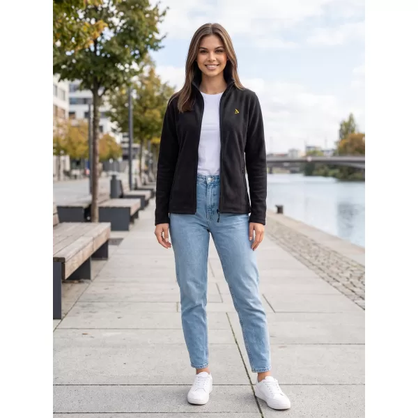  Dámská fleece mikina ALTISPORT ALW002853 ČERNOZLATÁ 