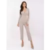 Dámské kalhoty RUE PARIS IT-SP-FL9069.00 LIGHT BEIGE