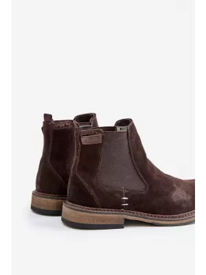 Pánské kotníkové boty BIG STAR SHOES OO174155 BROWN/BEIGE