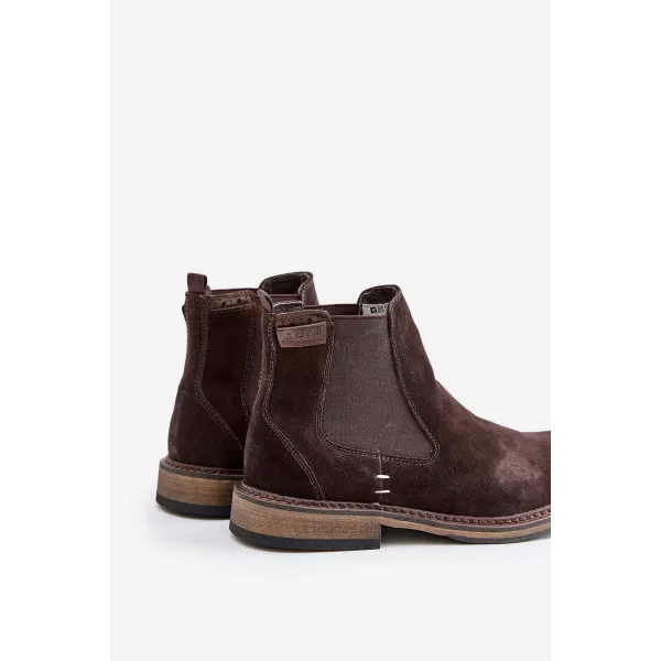  Pánské kotníkové boty BIG STAR SHOES OO174155 BROWN/BEIGE 