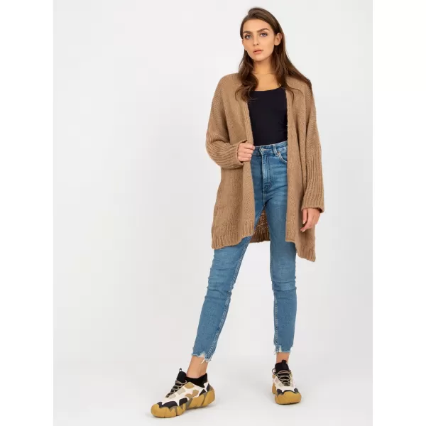  Dámský kardigan OCH BELLA TW-SW-BI-M2201.87 DARK BEIGE 
