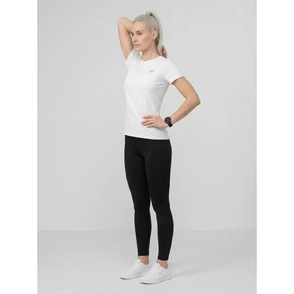  Dámské triko 4F 4FWMM00TTSHF3306 WHITE 