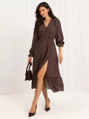 Dámské šaty ITALY MODA MI-SK-1061.86 BROWN