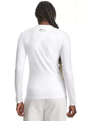 Dámské triko UNDER ARMOUR UA COLDGEAR CREW 6013664-100 BÍLÁ