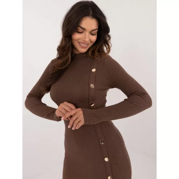  Dámské šaty WOOL FASHION ITALIA AT-SK-2345-2.32 BROWN 