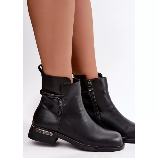  Dámské kotníkové boty D&A MK62-7025 BLACK 