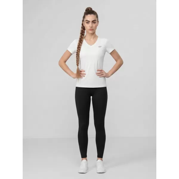  Dámské triko 4F 4FWMM00TTSHF3307 WHITE 
